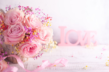 Beautiful pink roses
