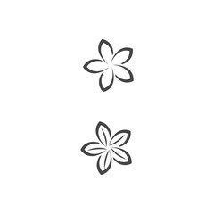 Beauty icon flowers design illustration