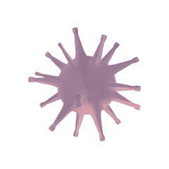 Obraz premium Coronavirus. The spread of a dangerous infection. Vector illustration. Virus on an isolated background. The causative agent of atypical pneumonia. A dangerous disease that led to a pandemic. Bacteria