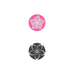 Beauty icon flowers design illustration