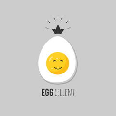 Breakfast poster design, fried eggs background. 