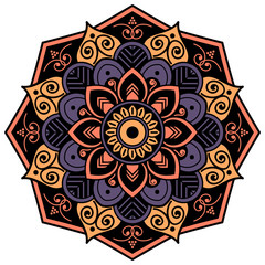 Decorative ethnic ornament isolated on white. Good decoration for the holidays. Perfect for printing, greeting card.