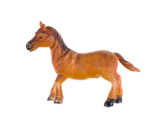 toy horse isolated on white background
