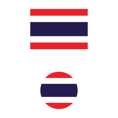 vector illustration of Thailand flag sign symbol