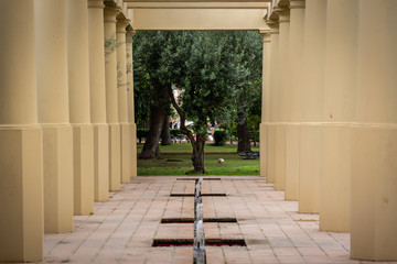colonnade in the park