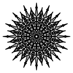 Abstract mandala on white background