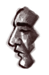 man sketch profile
