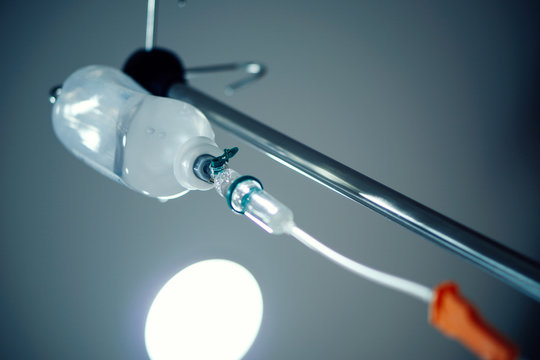 Low Angle View Of Iv Drip