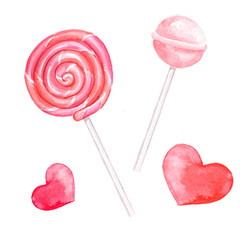 Lollipop spiral. Sweet candy. Lollipop snail. Chupa Chups. Decorative element.
