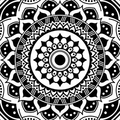 Decorative hand-drawn pattern in the form of mandala