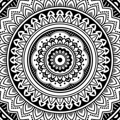 Decorative hand-drawn pattern in the form of mandala