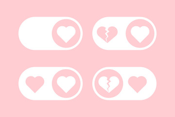 turn on love valentine day concept vector