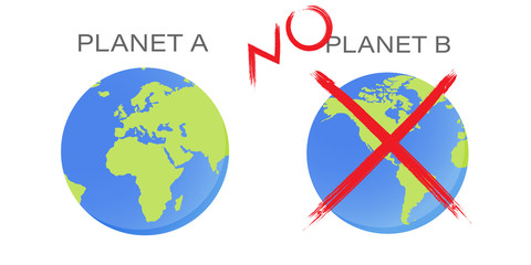 there is no planet b concept vector illustration