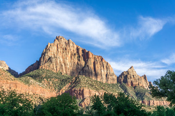 Fototapeta na wymiar Zion National Park overlook of the valley, Utah, United States
