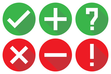 yes no check mark symbol set vector