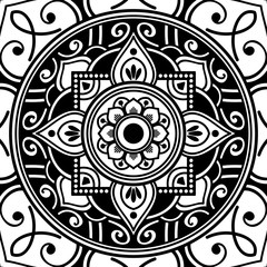 Decorative hand-drawn pattern in the form of mandala