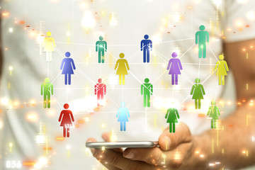 Fototapeta premium People team Social network group