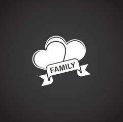 Family related icon on background for graphic and web design. Creative illustration concept symbol for web or mobile app