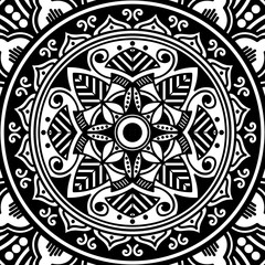 Decorative hand-drawn pattern in the form of mandala