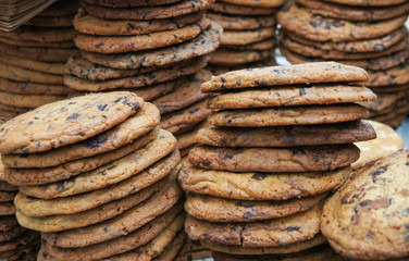 homemade biscuits with chocolate chunks