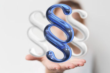 paragraph law sign digital in hand