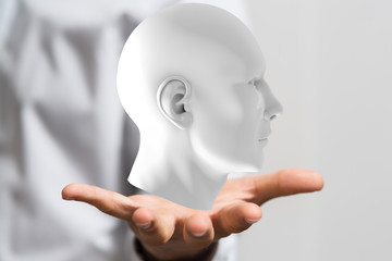 Mind, brain power and energy concept.