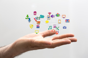 Cloud computing concept - connect to cloud