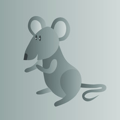 Symbol of the new year - a mouse with small eyes