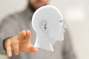 human head, chakra power, inspiration abstract thought.