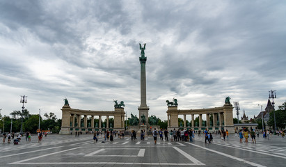 Fototapeta na wymiar Heroes' Square in Budapest, Hungary.