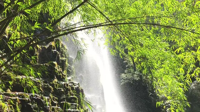 Love waterfall a famous waterfall in Sa Pa district , Lao Cai province, Vietnam, Full HD footage video