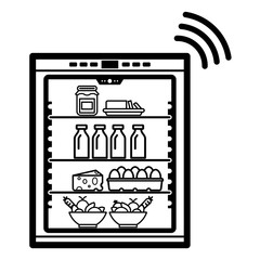 nsha5 NewSmartHomeAppliance nsha - english: Smart Home Technology. - open refrigerator. - wireless | groceries - home appliance. - smart fridges. - IOT Internet of things. - wifi mini camera - g8977