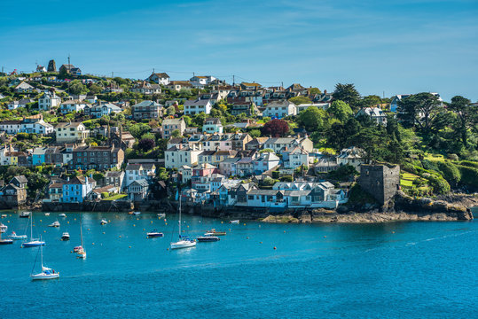 The Small Coastal Town Of Fowey In Cornwall, UK.