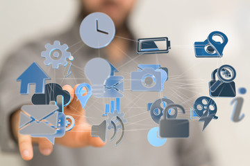 Cloud storage and Computing concept digital