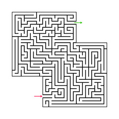 Abstract maze labyrinth with entry and exit
