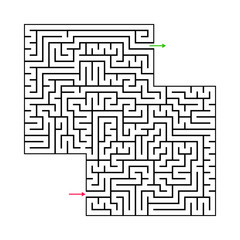Abstract maze labyrinth with entry and exit