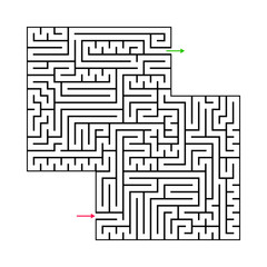 Abstract maze labyrinth with entry and exit