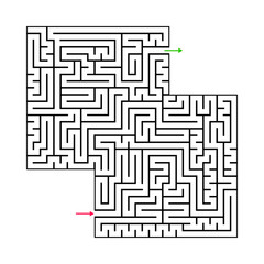 Abstract maze labyrinth with entry and exit