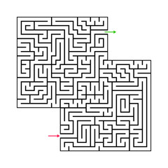 Abstract maze labyrinth with entry and exit