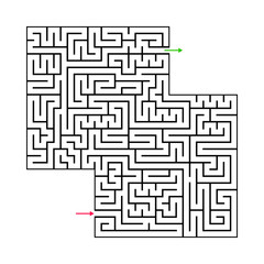 Abstract maze labyrinth with entry and exit