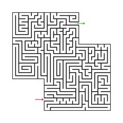 Abstract maze labyrinth with entry and exit