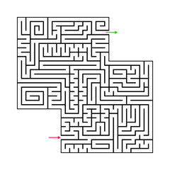 Abstract maze labyrinth with entry and exit