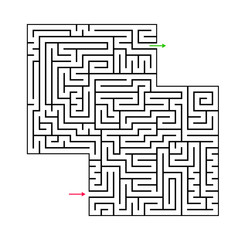 Abstract maze labyrinth with entry and exit