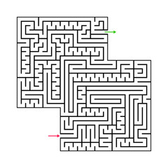 Abstract maze labyrinth with entry and exit