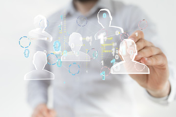 abstract social network scheme, which contains business people