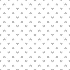 Background with hearts. Seamless monochrome wallpaper on surface. Black and white illustration