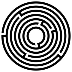 Abstract maze labyrinth with entry and exit
