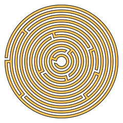 Abstract maze labyrinth with entry and exit