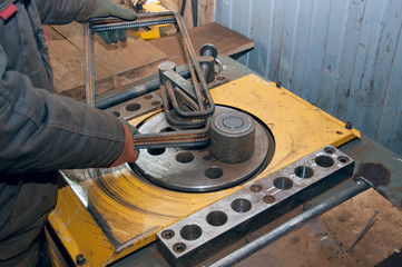 Equipment for monolithic construction. Tthe rebar bend machine