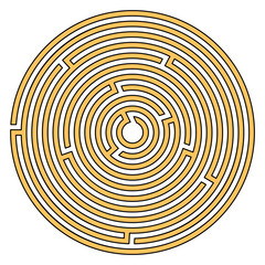 Abstract maze labyrinth with entry and exit